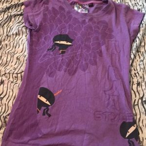 Purple shirt with 3 ninjas